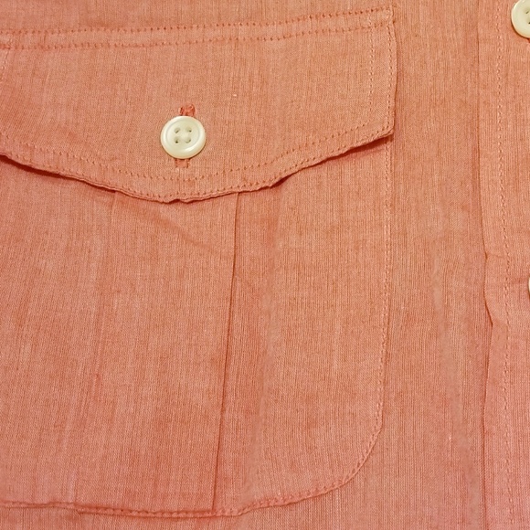 J Crew Salmon Pink Button Up - Picture 8 of 8